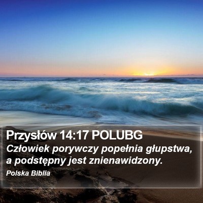 Przysłów 14:17 POLUBG Bible Verse Image