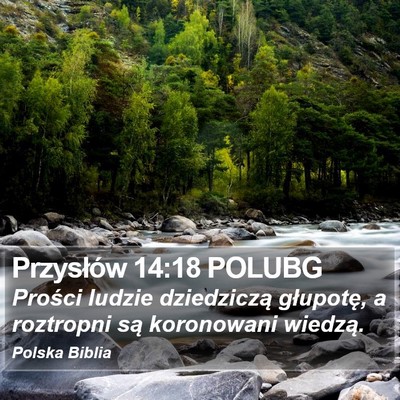 Przysłów 14:18 POLUBG Bible Verse Image