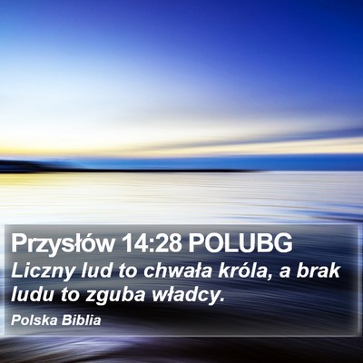 Przysłów 14:28 POLUBG Bible Verse Image