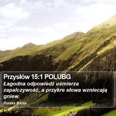 Przysłów 15:1 POLUBG Bible Verse Image