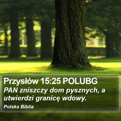 Przysłów 15:25 POLUBG Bible Verse Image