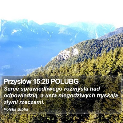 Przysłów 15:28 POLUBG Bible Verse Image