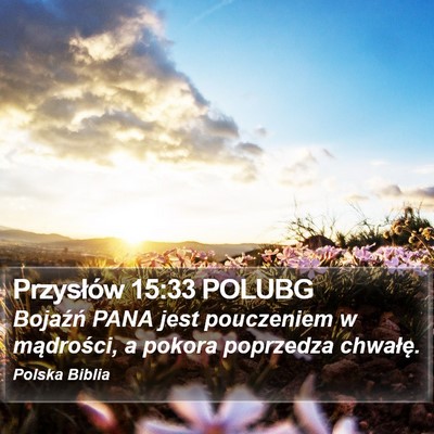 Przysłów 15:33 POLUBG Bible Verse Image