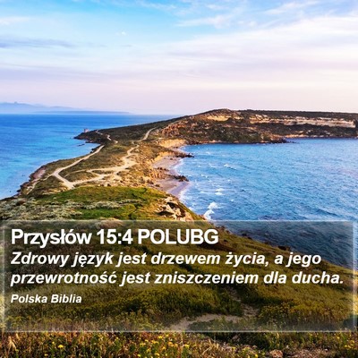 Przysłów 15:4 POLUBG Bible Verse Image