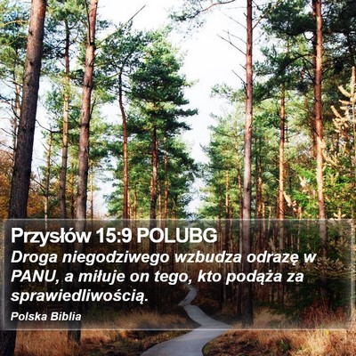 Przysłów 15:9 POLUBG Bible Verse Image