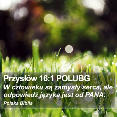 Przysłów 16:1 POLUBG Bible Verse Image