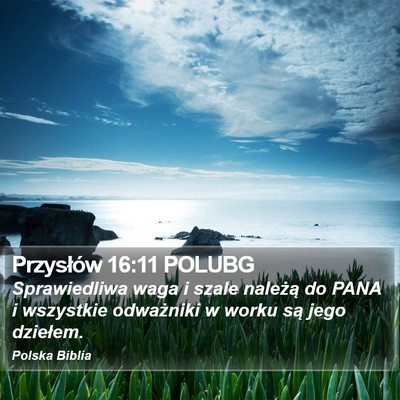 Przysłów 16:11 POLUBG Bible Verse Image