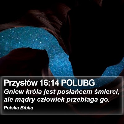 Przysłów 16:14 POLUBG Bible Verse Image