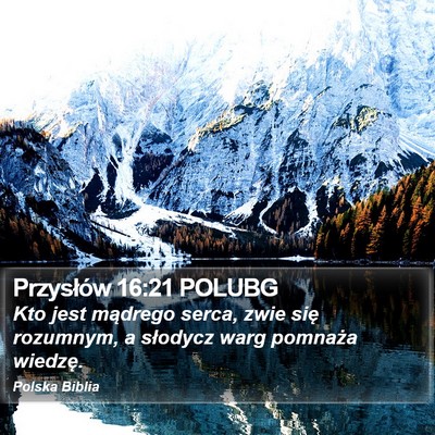 Przysłów 16:21 POLUBG Bible Verse Image