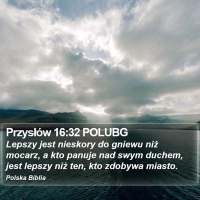 Przysłów 16:32 POLUBG Bible Verse Image