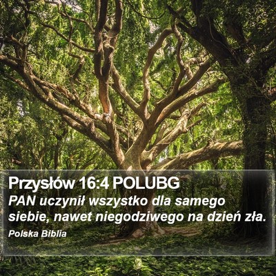 Przysłów 16:4 POLUBG Bible Verse Image