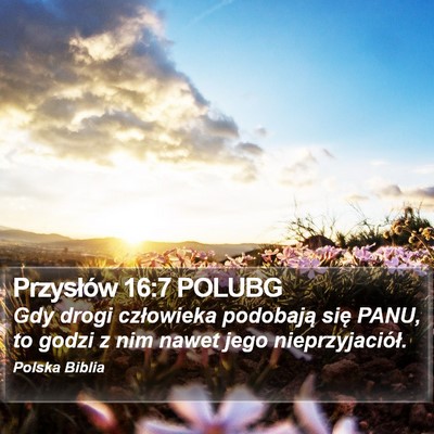 Przysłów 16:7 POLUBG Bible Verse Image