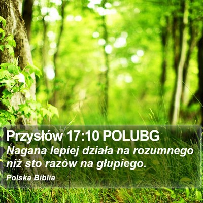Przysłów 17:10 POLUBG Bible Verse Image