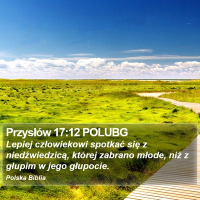 Przysłów 17:12 POLUBG Bible Verse Image
