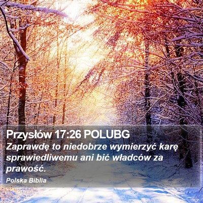 Przysłów 17:26 POLUBG Bible Verse Image