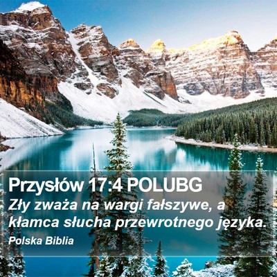 Przysłów 17:4 POLUBG Bible Verse Image