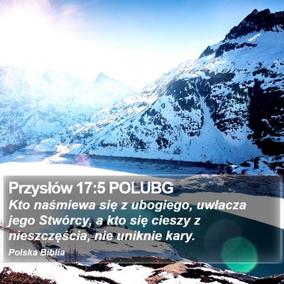 Przysłów 17:5 POLUBG Bible Verse Image
