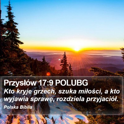 Przysłów 17:9 POLUBG Bible Verse Image
