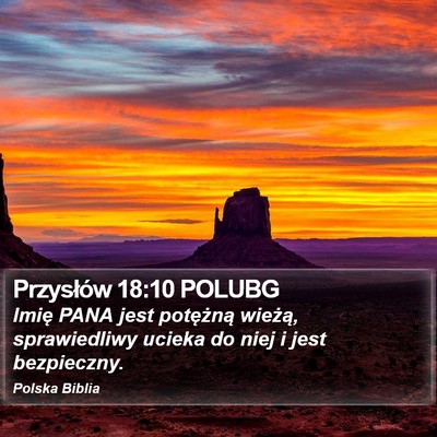 Przysłów 18:10 POLUBG Bible Verse Image