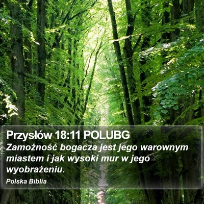 Przysłów 18:11 POLUBG Bible Verse Image