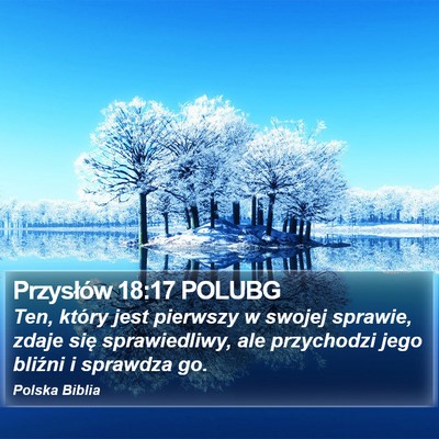 Przysłów 18:17 POLUBG Bible Verse Image