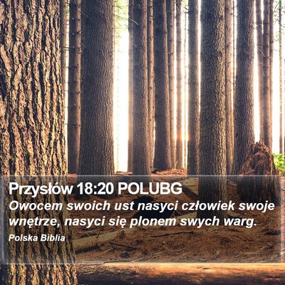 Przysłów 18:20 POLUBG Bible Verse Image