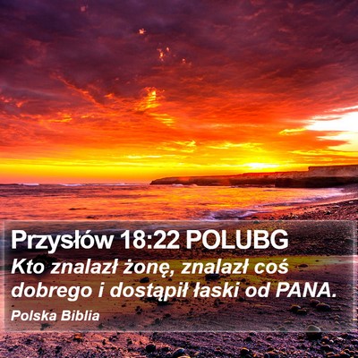 Przysłów 18:22 POLUBG Bible Verse Image