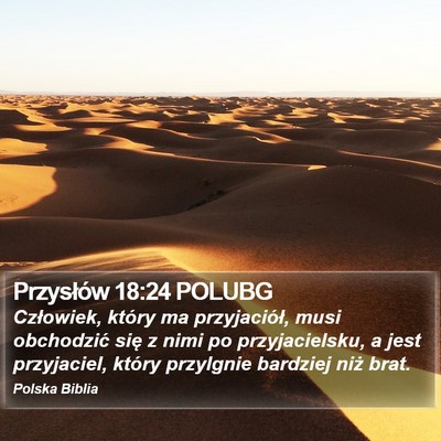Przysłów 18:24 POLUBG Bible Verse Image