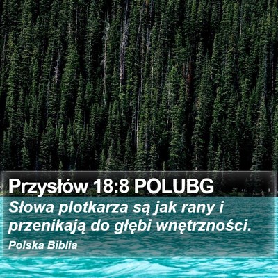 Przysłów 18:8 POLUBG Bible Verse Image