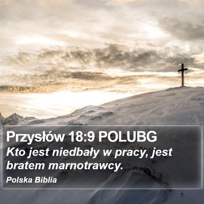 Przysłów 18:9 POLUBG Bible Verse Image