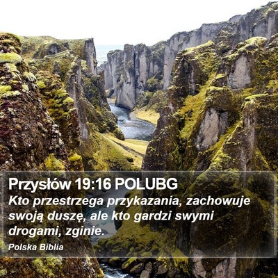 Przysłów 19:16 POLUBG Bible Verse Image