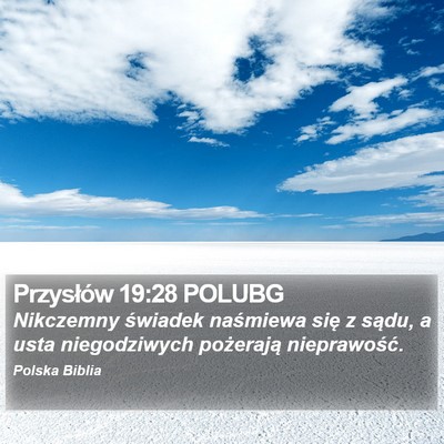 Przysłów 19:28 POLUBG Bible Verse Image