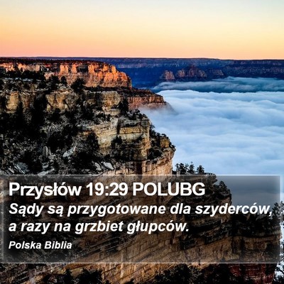 Przysłów 19:29 POLUBG Bible Verse Image