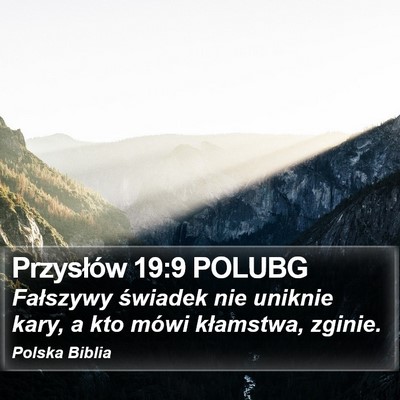 Przysłów 19:9 POLUBG Bible Verse Image