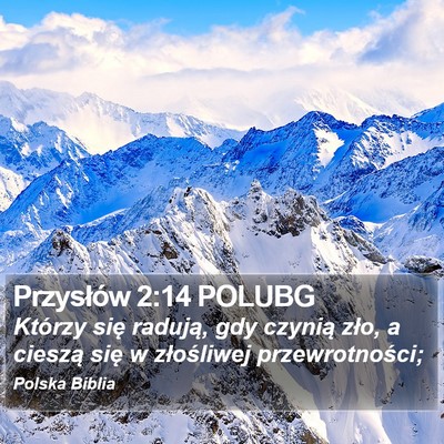 Przysłów 2:14 POLUBG Bible Verse Image