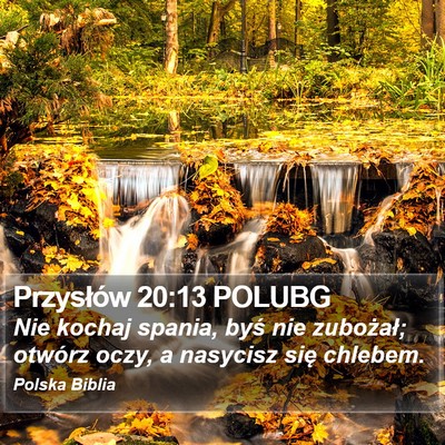 Przysłów 20:13 POLUBG Bible Verse Image