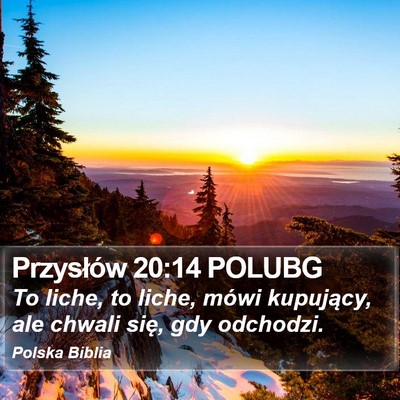 Przysłów 20:14 POLUBG Bible Verse Image