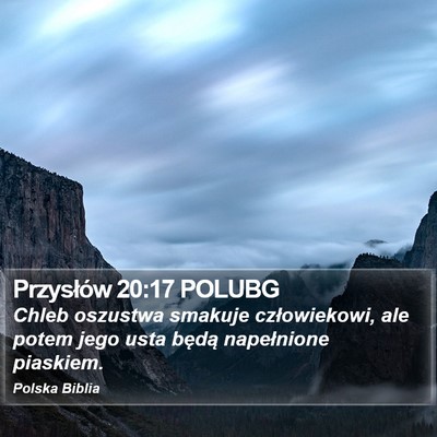 Przysłów 20:17 POLUBG Bible Verse Image