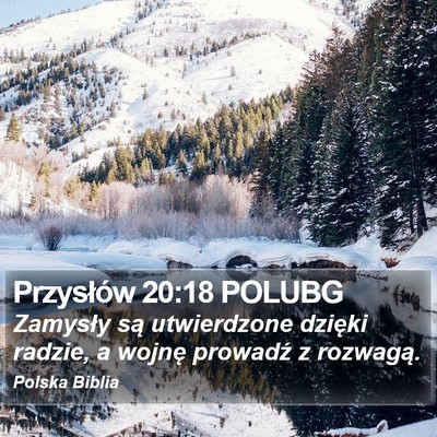 Przysłów 20:18 POLUBG Bible Verse Image