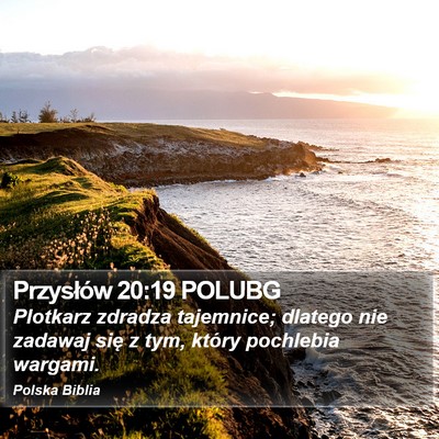 Przysłów 20:19 POLUBG Bible Verse Image
