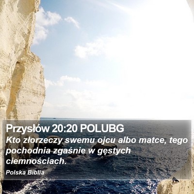 Przysłów 20:20 POLUBG Bible Verse Image
