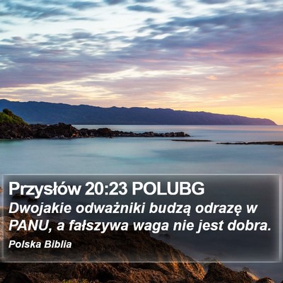 Przysłów 20:23 POLUBG Bible Verse Image