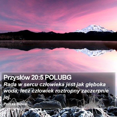 Przysłów 20:5 POLUBG Bible Verse Image