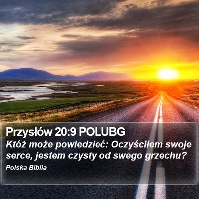 Przysłów 20:9 POLUBG Bible Verse Image