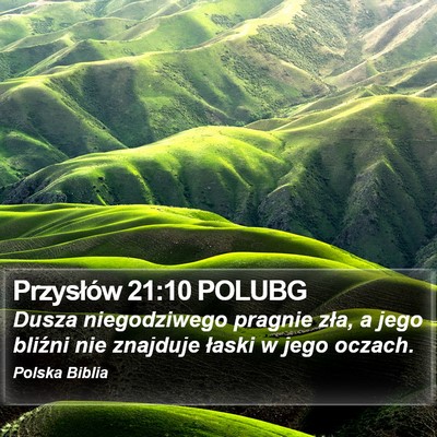 Przysłów 21:10 POLUBG Bible Verse Image