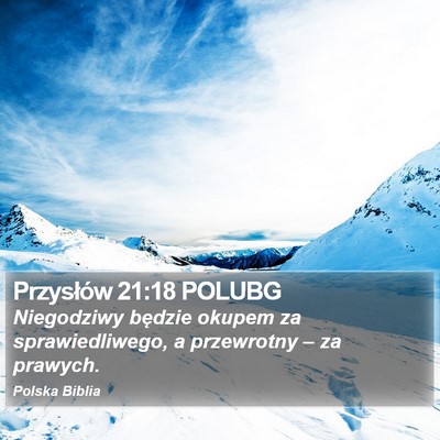 Przysłów 21:18 POLUBG Bible Verse Image