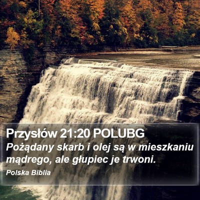 Przysłów 21:20 POLUBG Bible Verse Image