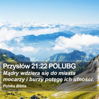 Przysłów 21:22 POLUBG Bible Verse Image