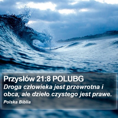 Przysłów 21:8 POLUBG Bible Verse Image