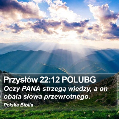 Przysłów 22:12 POLUBG Bible Verse Image